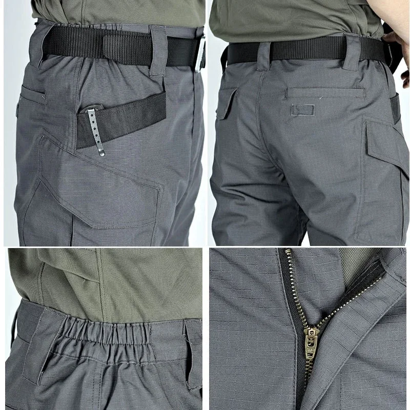 Durable Anti-Tear Pants] Durable Anti-Tear Men's Outdoor Long Pants | Multi-Pocket Cargo Trousers | Spring Autumn Hiking Camping