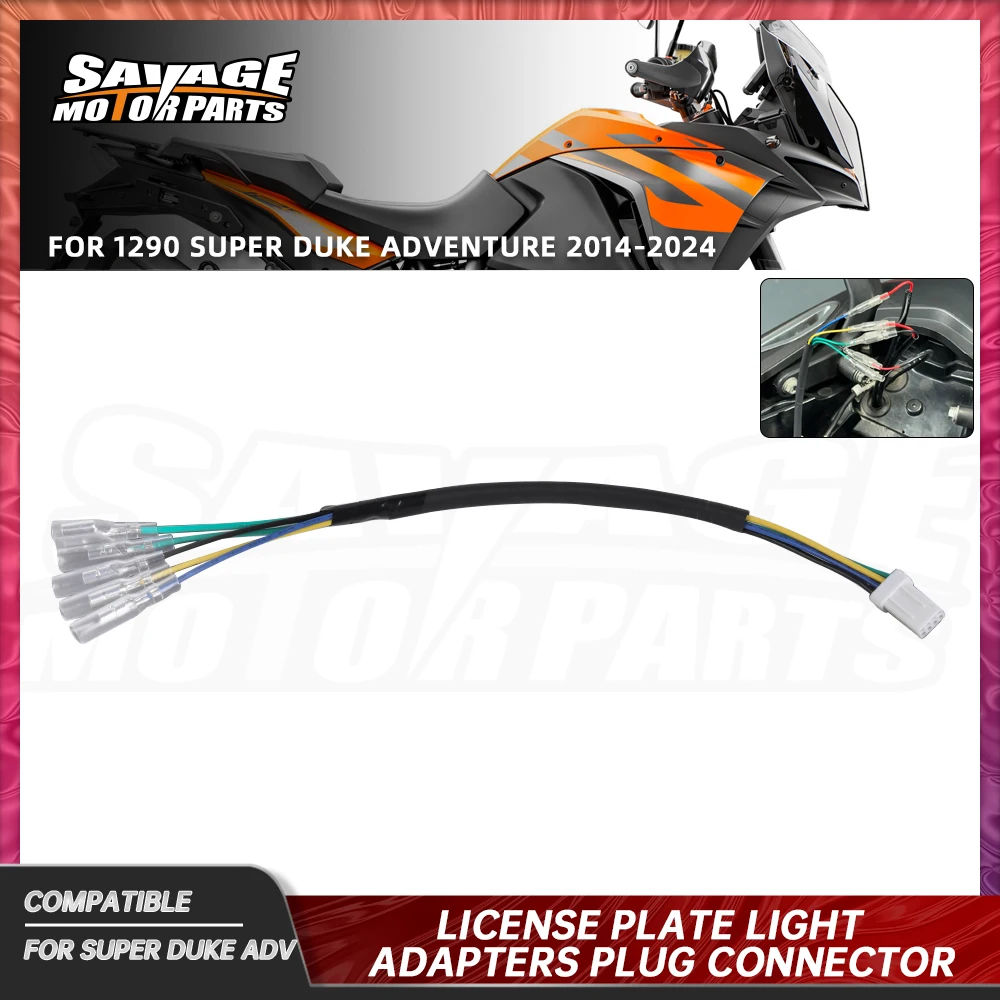 

Для 1290 Super ADV Duke GT/R адаптеры освещения номерного знака, разъем жгута проводов, адаптер указателя поворота мотоцикла, вилка 2014-2024
