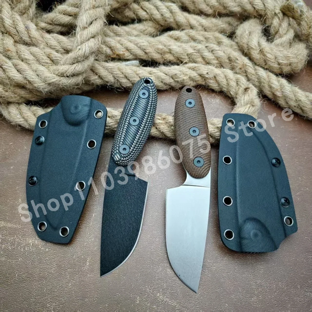 Couteau d'auto-défense extérieur D2 haute dureté ES-S, manche G10, couteau de chasse tactique d'auto-défense de Camping avec plusieurs outils