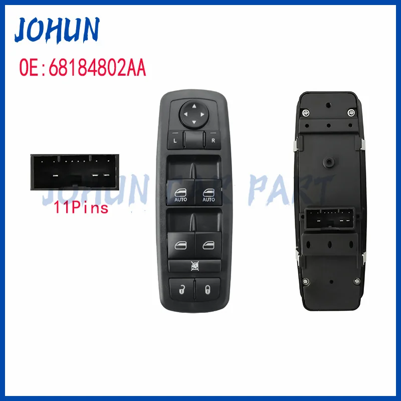 

68184802AA Передний левый электрический переключатель стеклоподъемника для DODGE DURANGO, для JEEP CHEROKEE 2014-2015, новые автомобильные аксессуары