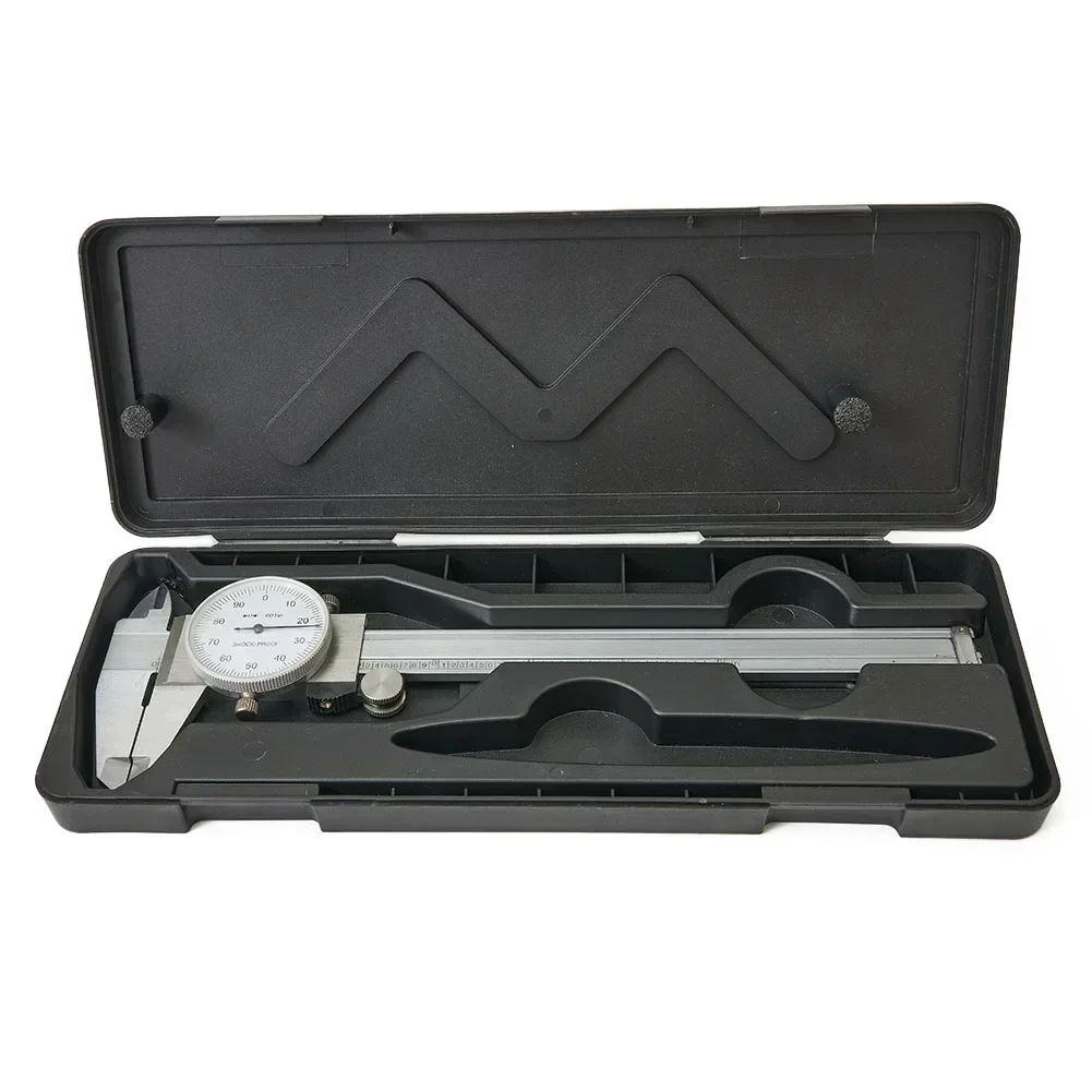 0.01mm High Precision Stainless Steel Vernier With Table Caliper 0-150 Mm Micrometer Caliper Dial Vernier Caliper Measuring Tool