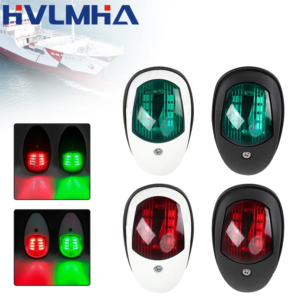 10-30V LED Navigation Light Signal Warning Waterproof Lamp Starboard Port Side Indicator For Marine Boat Yacht Truck Trailer Van