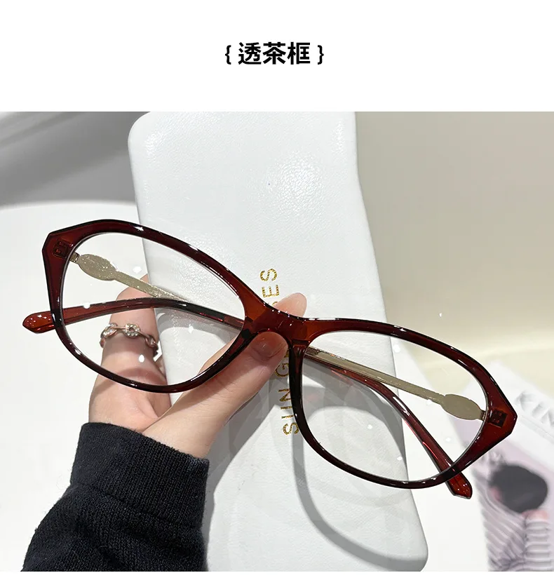 Ovale Myopie-Brille, langlebig, Anti-Blaulicht, mit Metallrahmen, fertige Myopie-Brille, geeignet für verschiedene Gesichtsformen – Detail 10