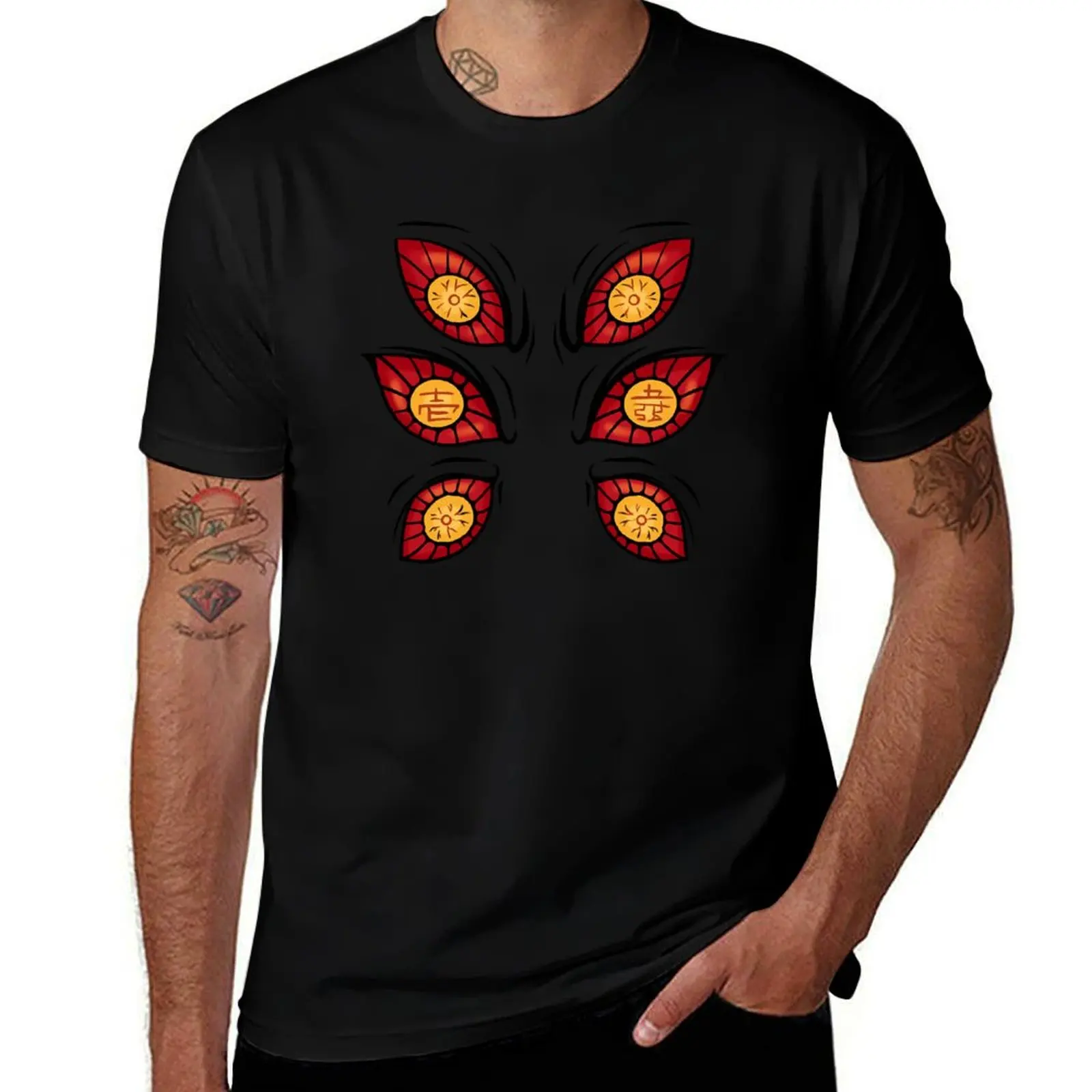 

kokushibo eyes v1 T-Shirt street wear Anime t-shirt summer shirt mens graphic t-shirts