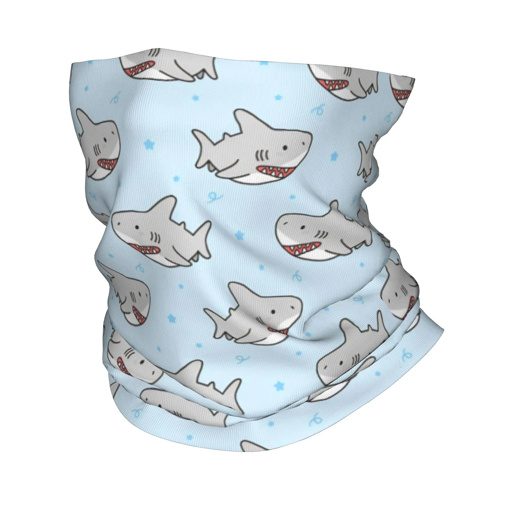 

Cartoon Shark Bandana Neck Cover Printed Mask Scarf Warm Face Mask Running for Men Women Adult All Season