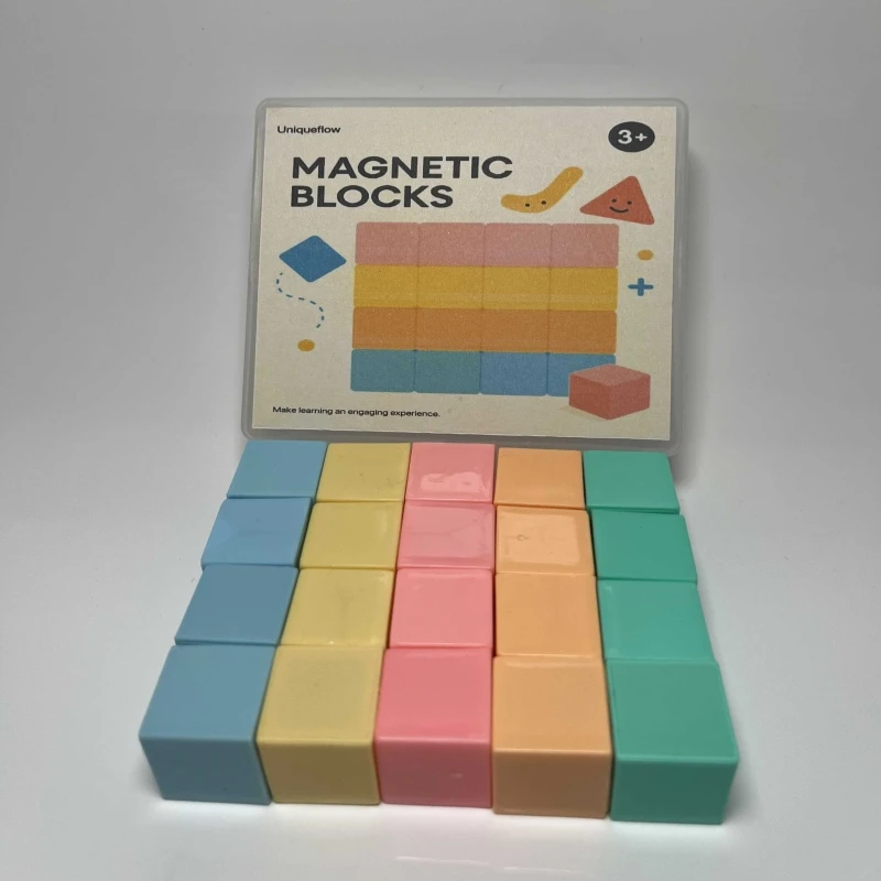 

Uniqueflow 20PCS Magnetic cube teaching aid, cube mathematics teaching aid, six sided magnetic attraction geometry model