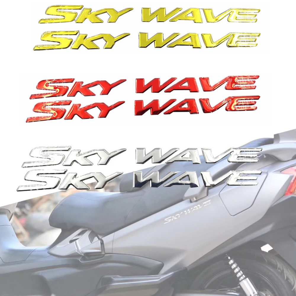 Motorcycle 3D Emblem Badge Decal Tank Wheel SKY WAVE Sticker For Suzuki AN250 AN400 AN650 Skywave Burgman AN 250 400 650