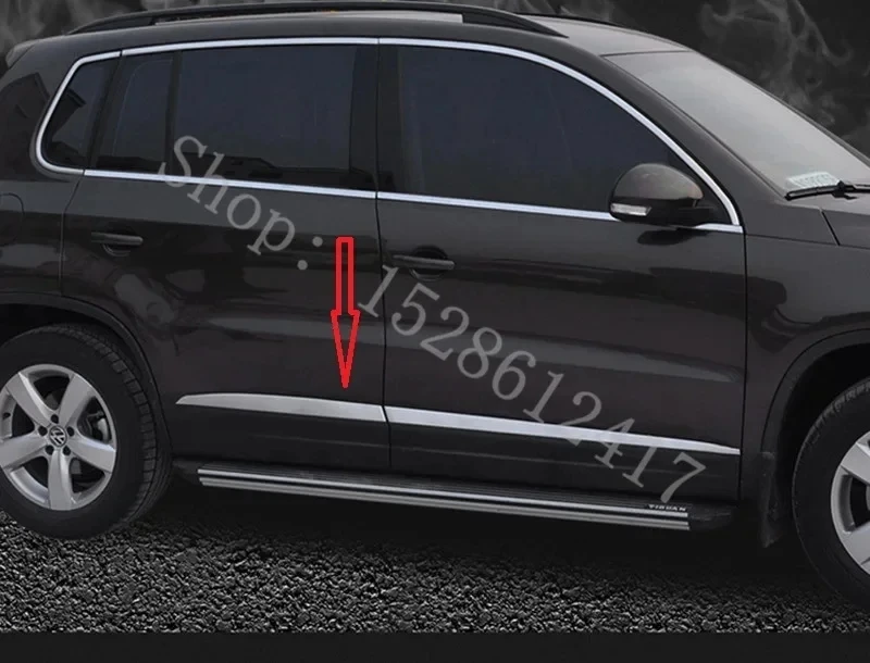 

Автомобильные аксессуары для VW/Volkswagen TIGUAN MK1 2010~2016: декоративная глянцевая накладка из нержавеющей стали для защиты дверей от ударов.