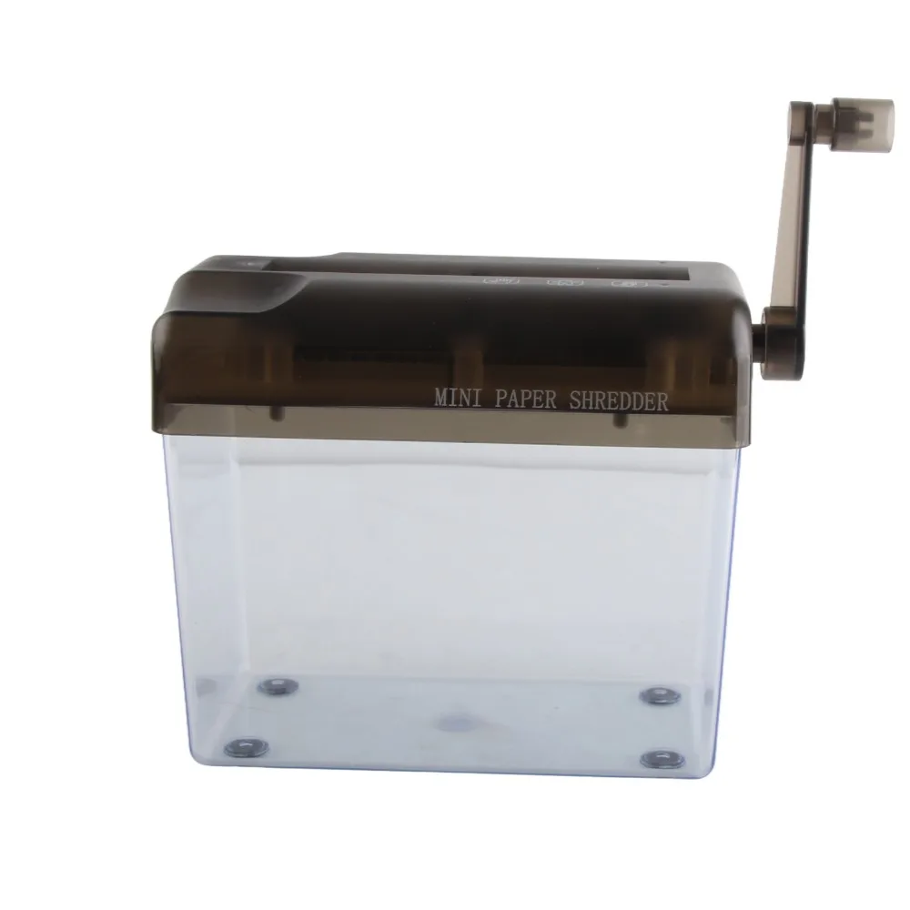 Easy ABS Manual Paper Shredder Black 15*14cm Portable Paper Cutter Mini Hand Shredder For Office