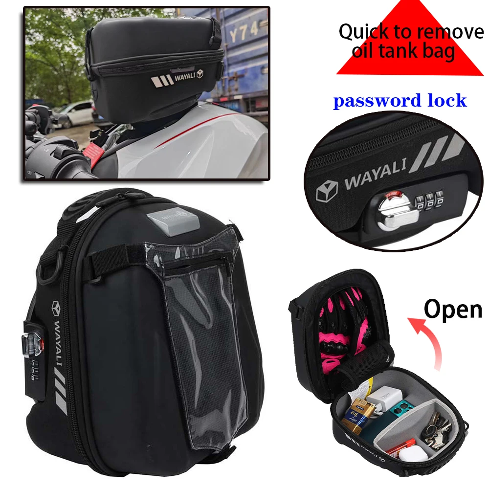 For Aprilia RST 1000 RST1000 Futura RSV1000 RSV 1000 R Tuono Mille Accessories Tank Bags Luggage Storage Bag Tanklock Backpack