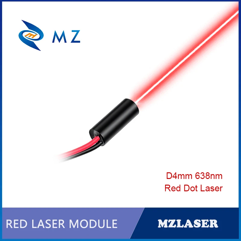 Compact Small Size Red Dot Laser Diode Module 638nm D4mm 0.5mW 1mW 5mW 3V Industrial Grade Spot Laser for Woodworking Machinery