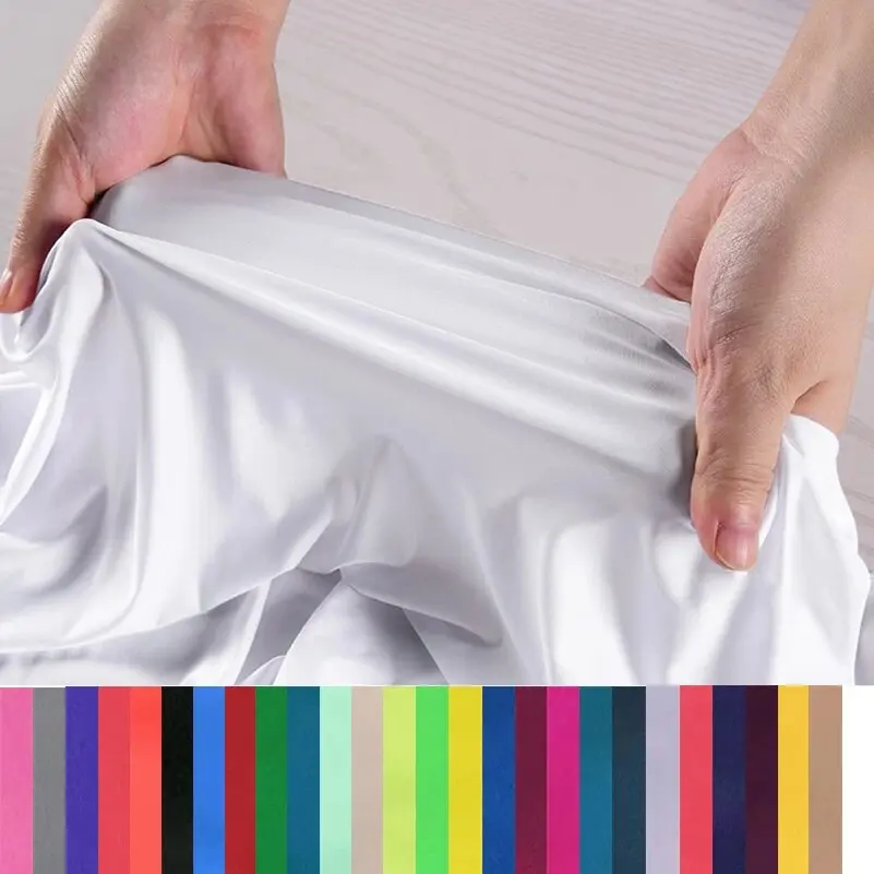 Tela de LICRA mate, tela de seda de leche de alta elasticidad, Color sólido, tejido elástico de cuatro lados, traje de baño DIY, ropa de Yoga