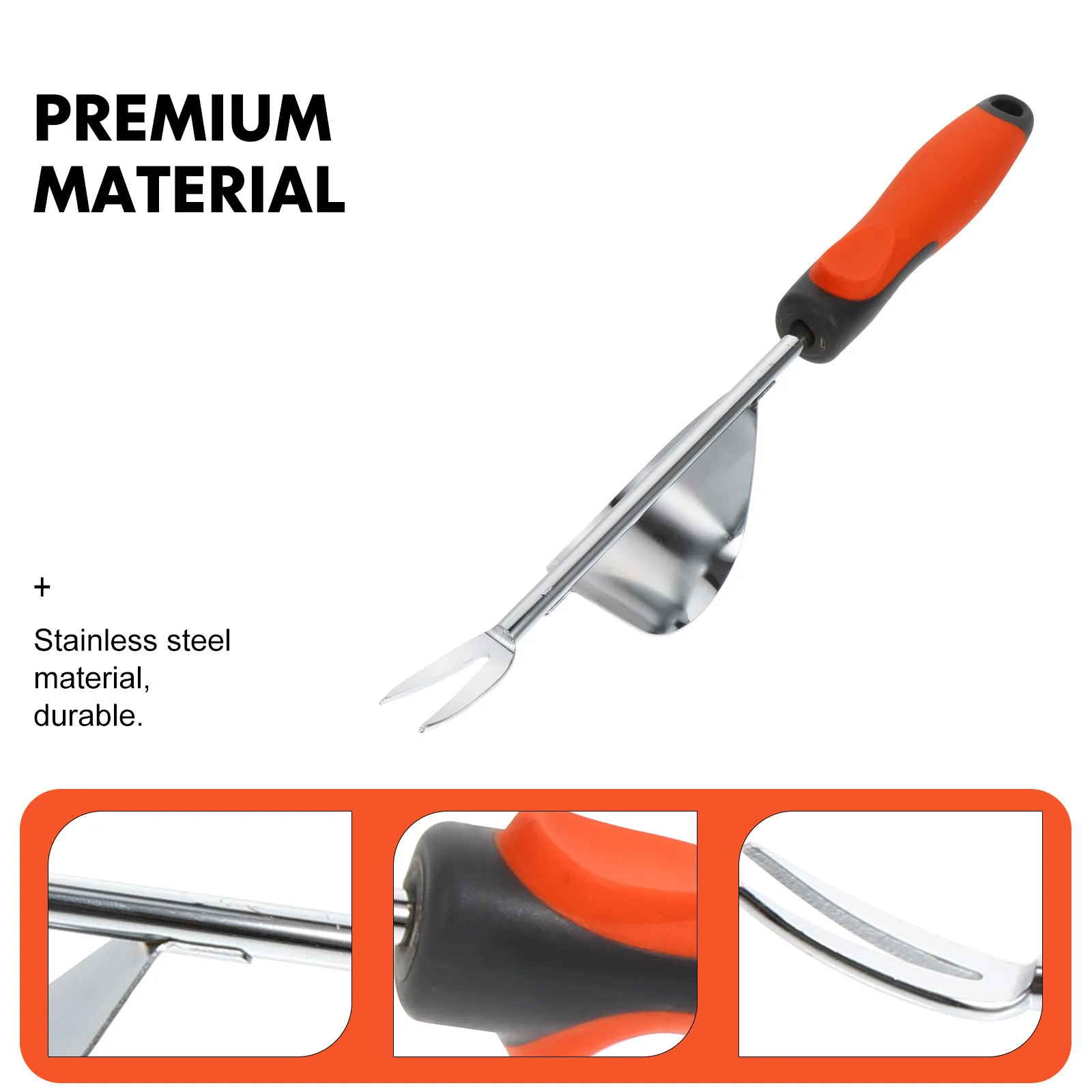 

1Pcs Durable Weeding Fork Tool Manual Weeder Remover Compact Garden Tool Stainless Steel Manual Weeder