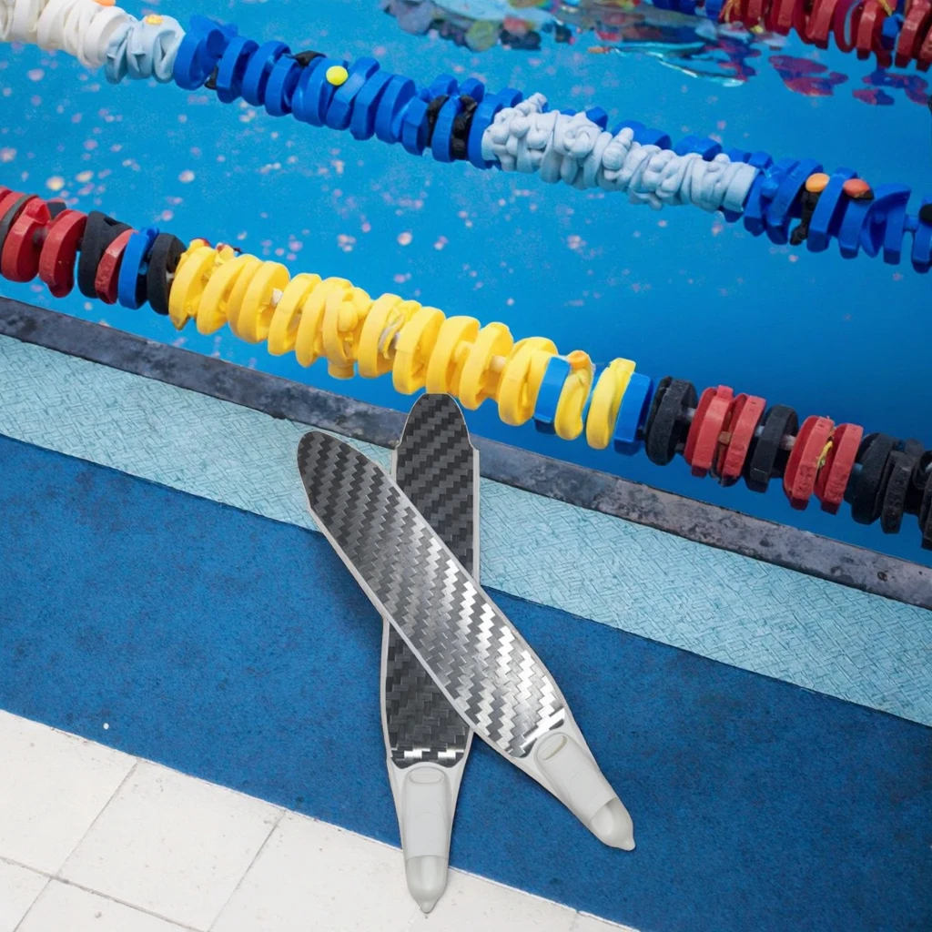 Professional Adult Training Freediving Fins High Quality 12K Carbon Fiber Blade Flexible 1 Meter Long for Freediving