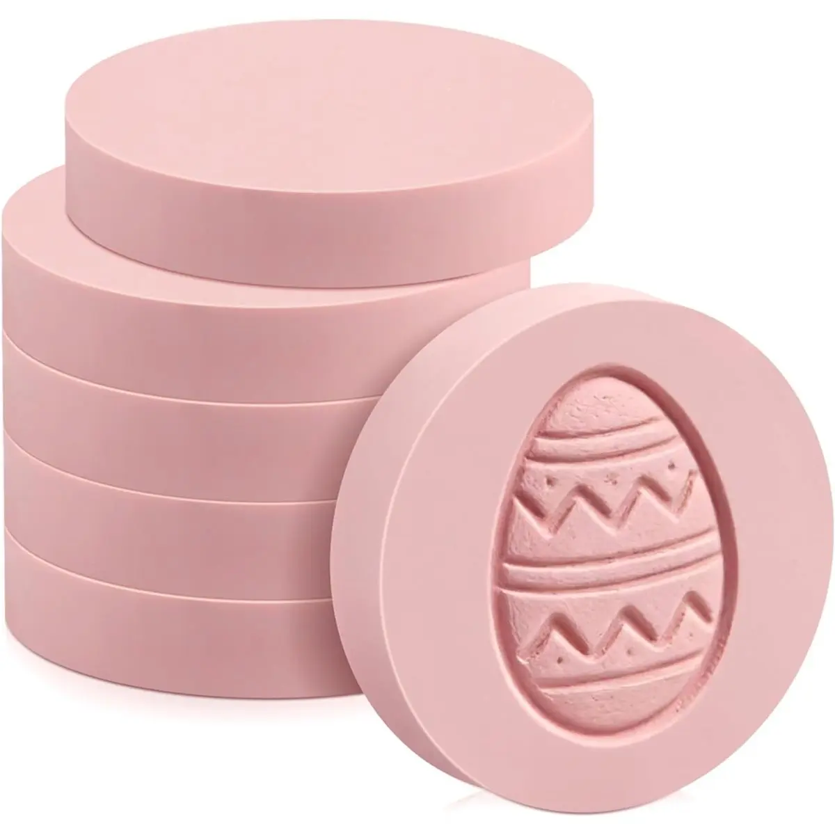 【2026 TOP Global】▼△◑6Pack Block Pale Pink Rubber Stamp Carving Blocks Rubber Carved Brick Soft Rubber Linoleum Block for Craft P