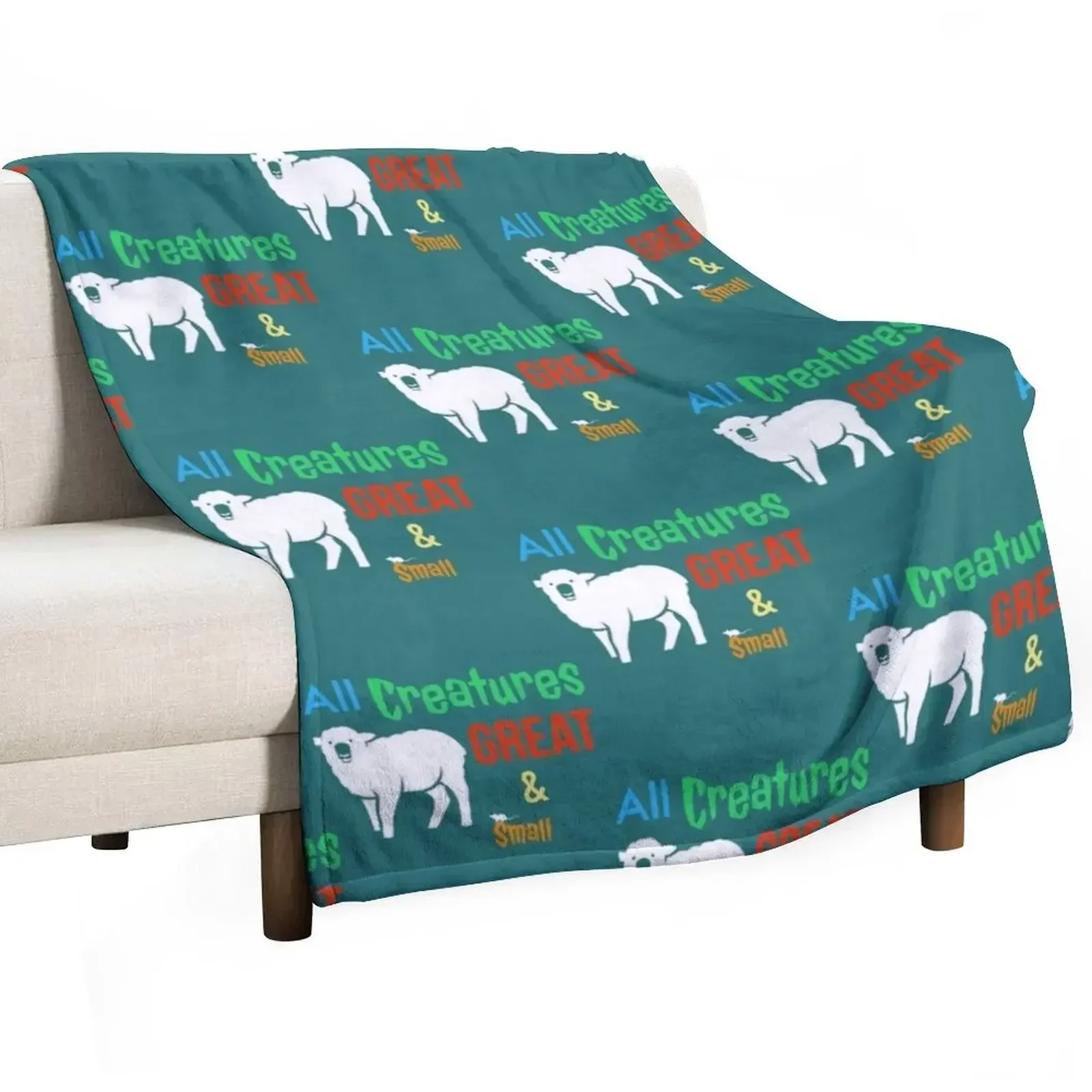 

All Creatures Great and Small. Throw Blanket christmas decoration Personalized Gift Quilt Blankets