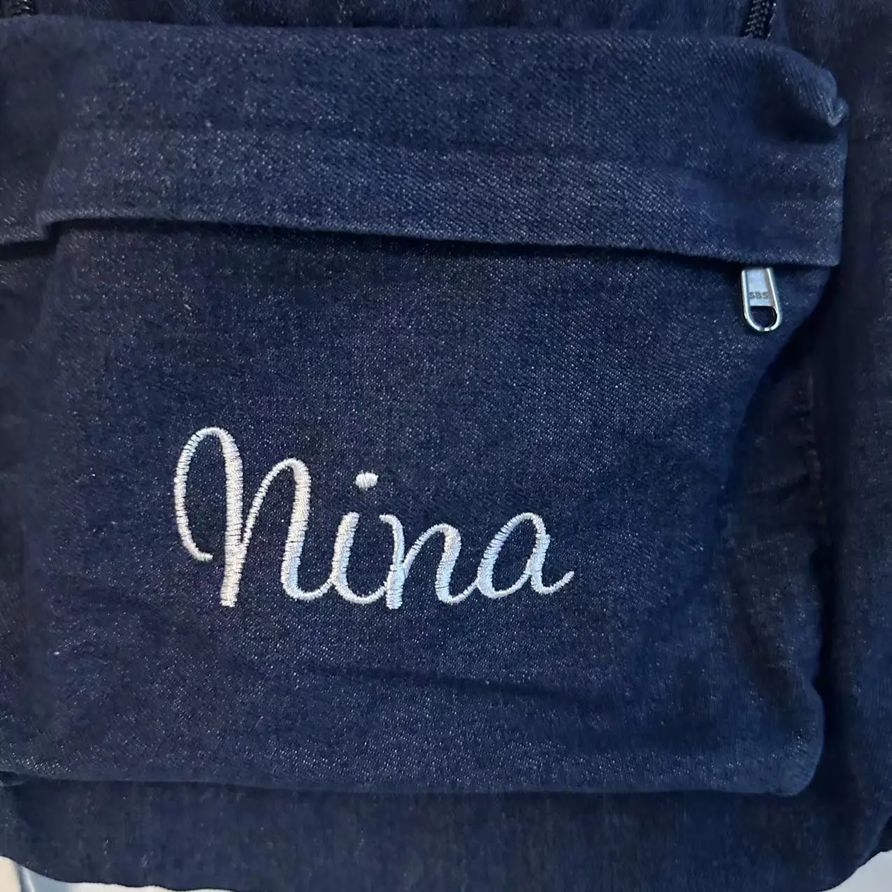 Mochila vaquera de gran capacidad con nombre personalizado para niños y niñas, bolso de lona, mochila de viaje multifuncional, bolso de hombro