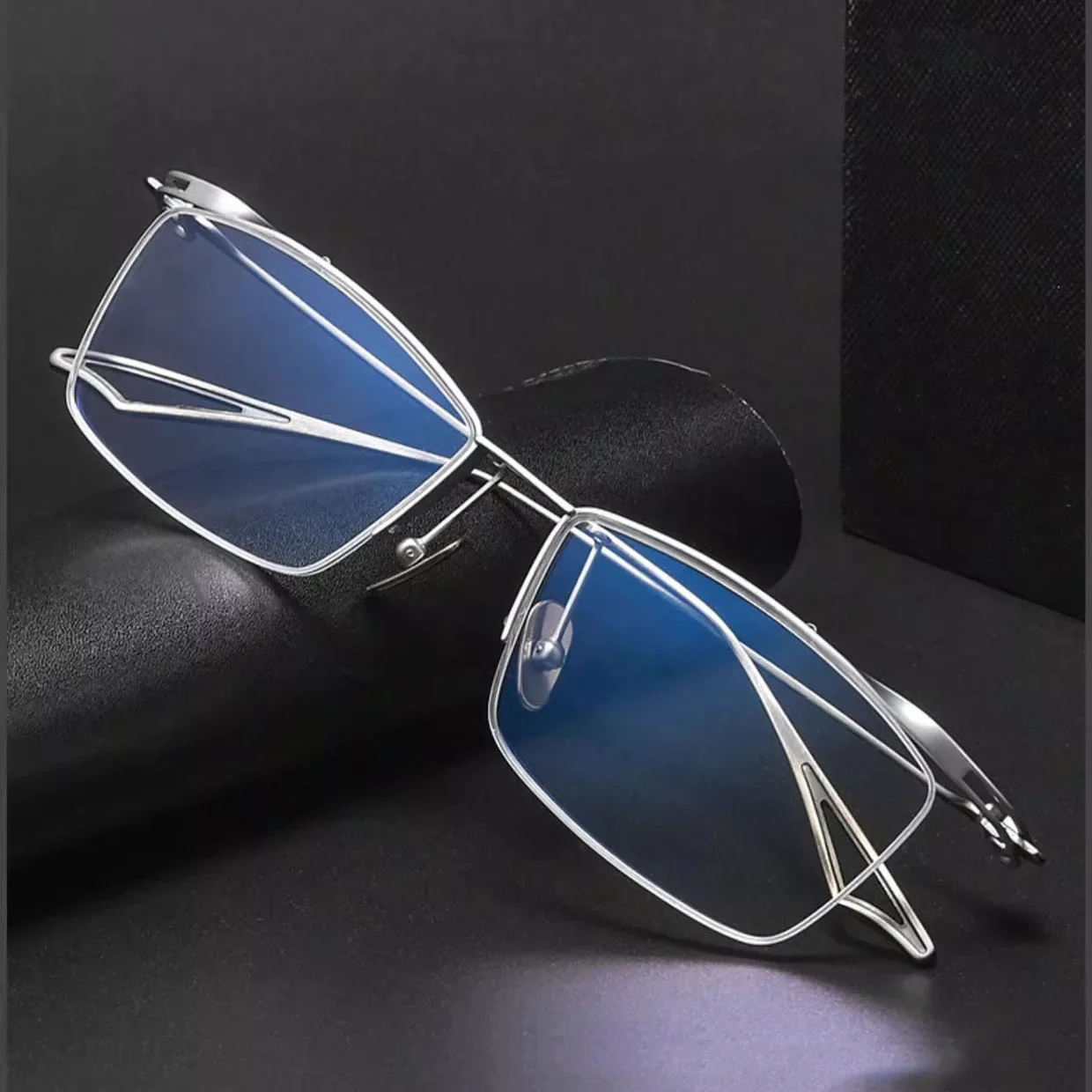 KUXA جودة التيتانيوم النقي الرجال الإطار البصري مكتب الأعمال وصفة طبية العدسات الرؤية التقدمية قصر النظر مد البصر نظارات