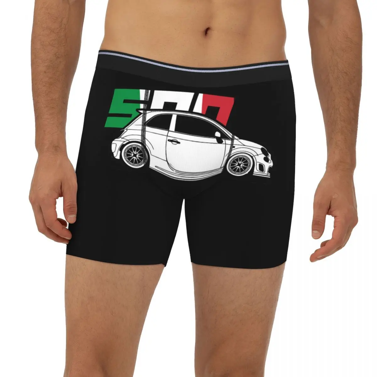 

Fiat 500 Abarth Long Boxer Underpants Short Male Panties Breathable Underwear for Homme Man Boyfriend Gift