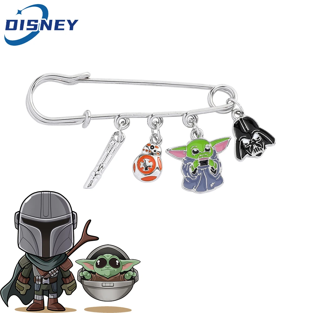 Disney Movie Star Wars Brooch Cute Yoda Baby Darth Vader Enamel Pendant Safety Pin Sweater Dress Pin Waist Buckle Accessories