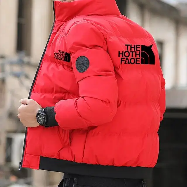 2024Wolsterte Baumwolljacke für Herren, Tigerkopf-Logo, kurz, dick, lässig, Herrenparkas, Wintertrend, S-5XL