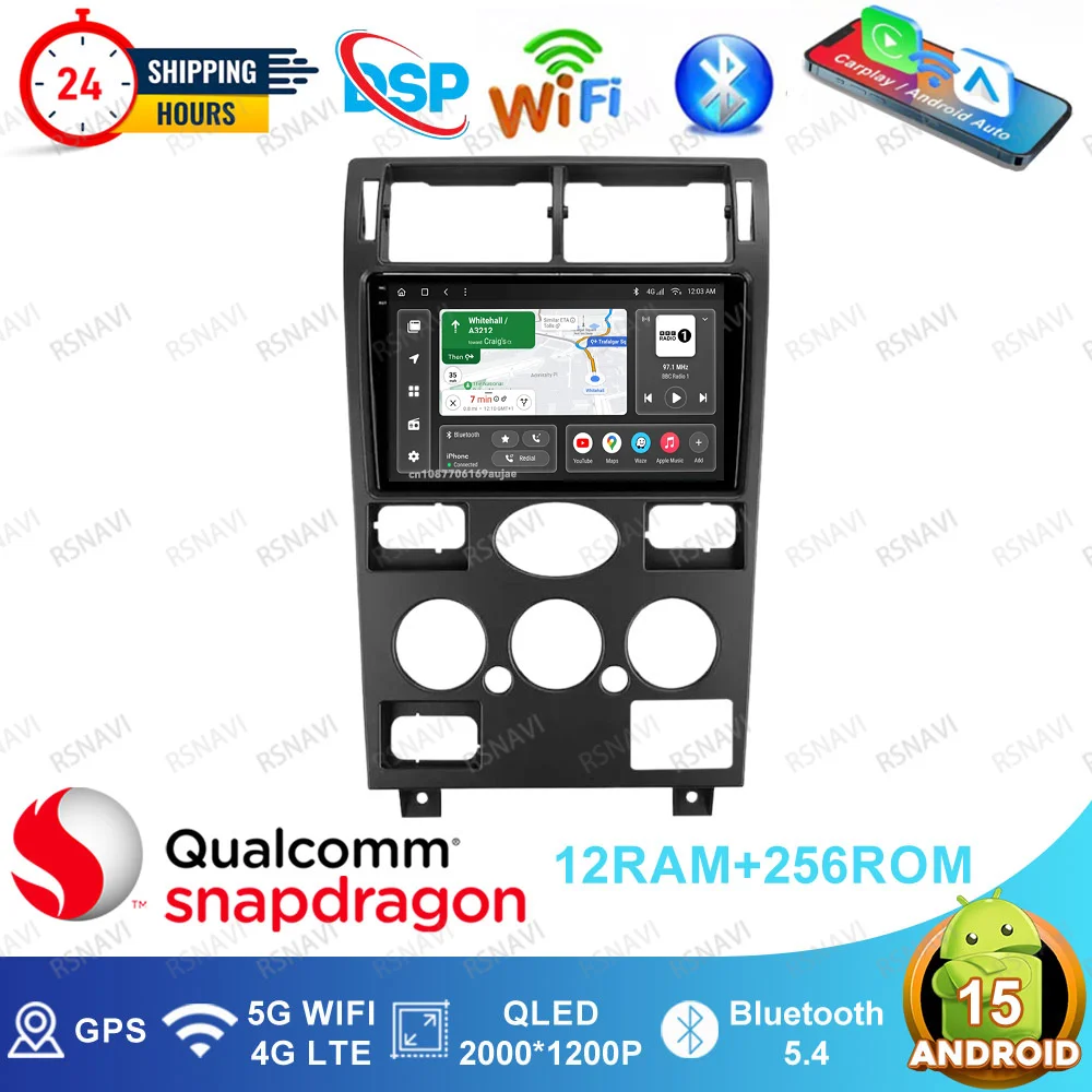 

Автомобильный радиоприемник Android 15 для Ford Mondeo Mondeo 3 2000-2006 2007, кондиционер H7, светодиодные автомобильные инструменты, запасные части для интерьера