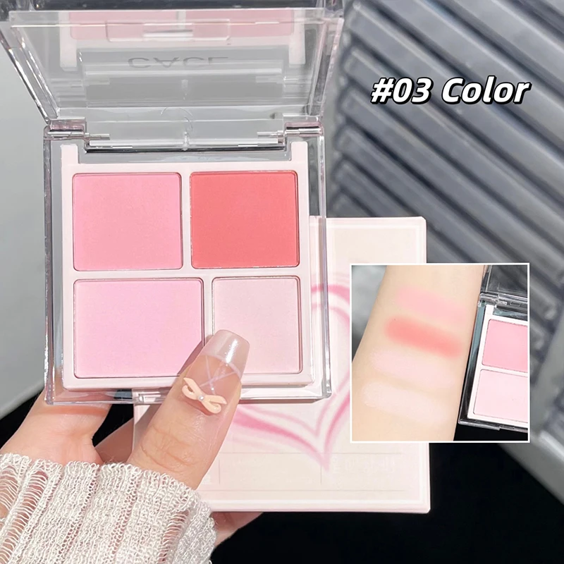 ハイライター ブラッシュ パレット メイクアップ ハイライト アイシャドウ フェイス ブラッシャー マット ピーチ 明るく自然な輪郭 ルージュ チーク ティント 化粧品