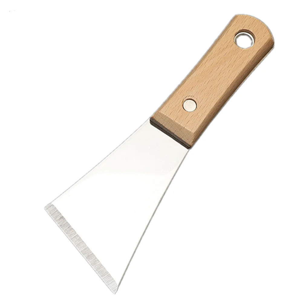 1 قطعة الفولاذ المقاوم للصدأ المعجون القاطع مقبض خشبي الثقيلة مصقول مكشطة للمنزل الديكور دريوال التشطيب أدوات #5