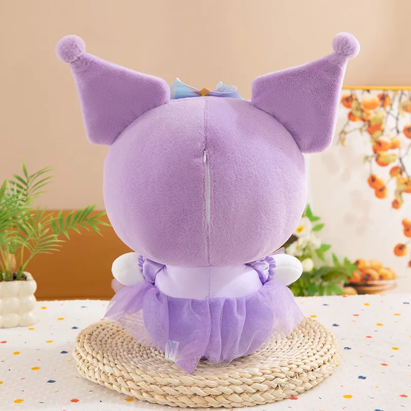 45 cm Sanrio Kawaii Hello Kitty Knuffel Gevulde Pop Kuromi met Paarse Melodie Pachi Hond Violet KT Pop Kinderen Verjaardag Kerstcadeau