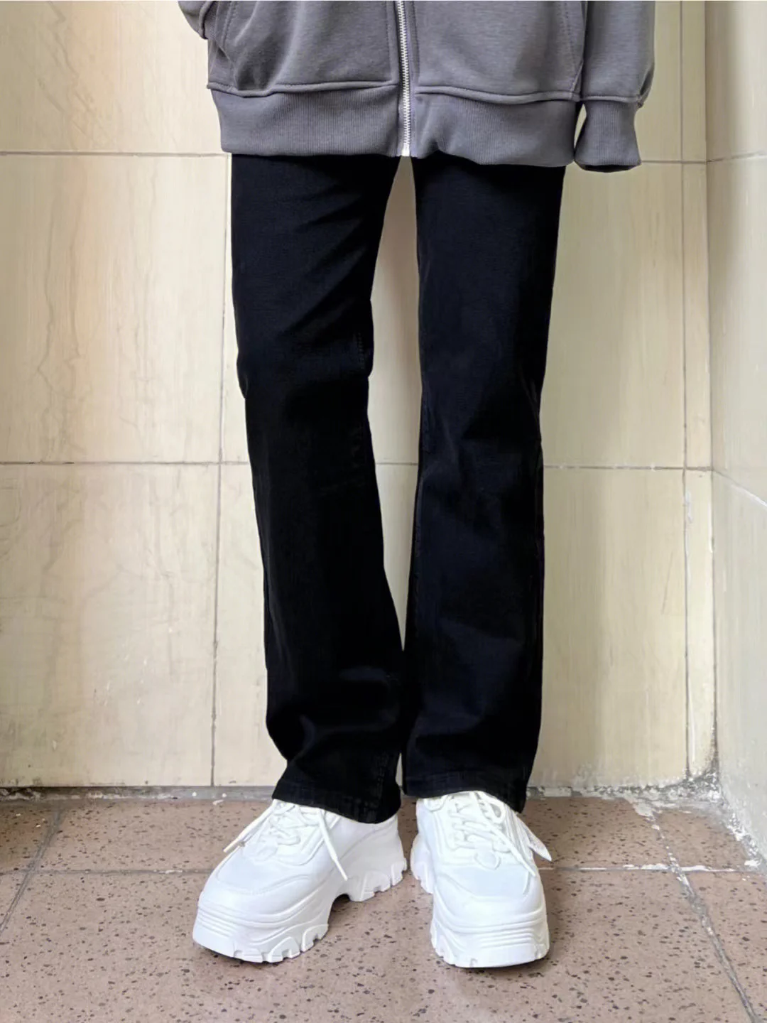 جينز ضيق مستقيم وواسع الساق للنساء صيفي رقيق مقاس كبير سمين مم الكمثرى قرد التخسيس e أنبوب السراويل عالية الشارع INS العصرية #3