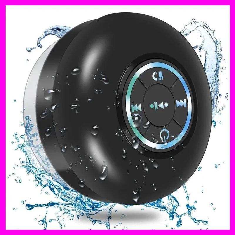 

IPX6 Heavy-Duty Waterproof Speaker: Stunning LED Light Show + Wireless Hands-Free Calling, Fit for Shower/Pool/Camping/Beach!