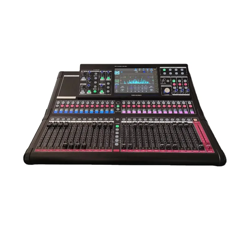 24 Channel Digital Audio Mixer, Multi-function DJ Console for Church, Live Show and Crusade Events