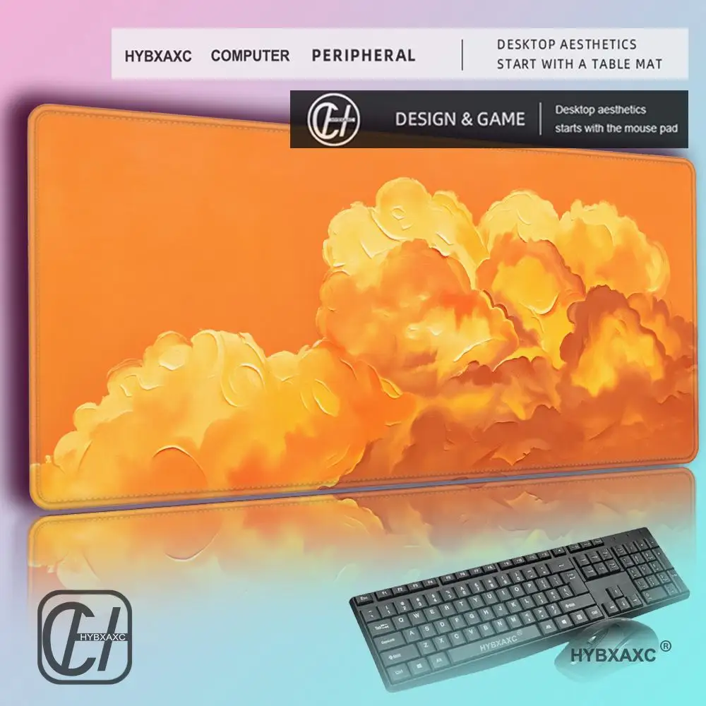 

HYBXAXC Oil Painting Watercolor Mouse Pad Large Rubber Anti-slip PC Desk Accessories Mousepad for Gamer Keyboard Mats Decor Mat