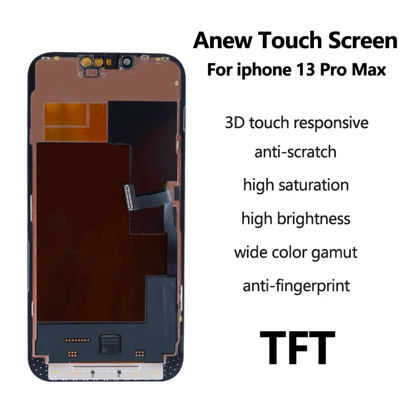 New Display 13 Pro Max LCD Touch Screen Digitizer, For iPhone 13 mini, 13, 14 Pro Max, 15 Plus, TFT Replacement Assembly Tested