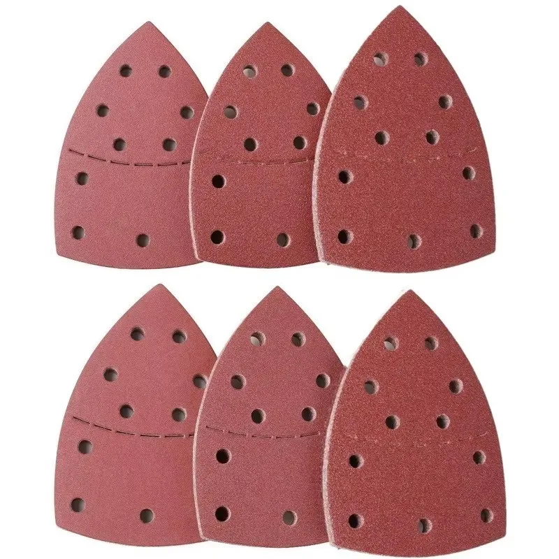 10/20/40 PCS 11Holes Mouse 40-240 Grits Paper Detail Sanding Sander Sander PSM Triangular Sandpaper Detail Multi