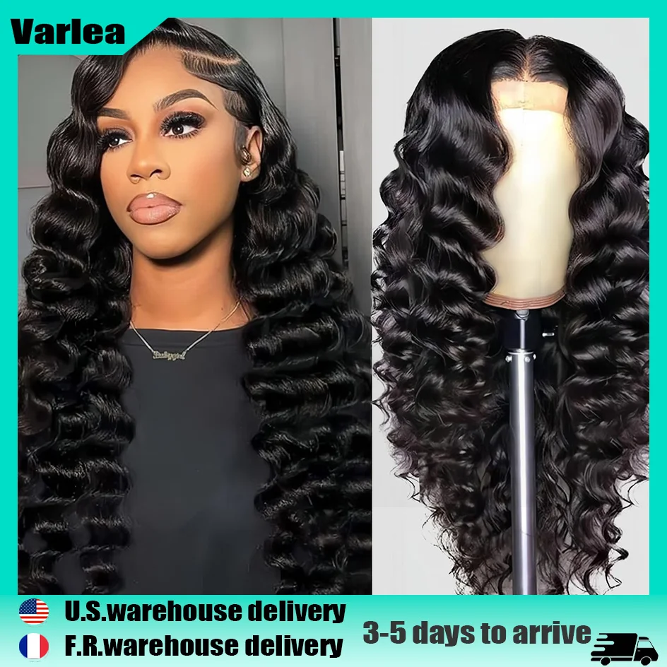 

Varlea 200% Density 40 Inch Loose Body Wave Lace Front Wig 13x6 13x4 Lace Front Wig Human Hair Loose Deep Wave Wigs Brazilian