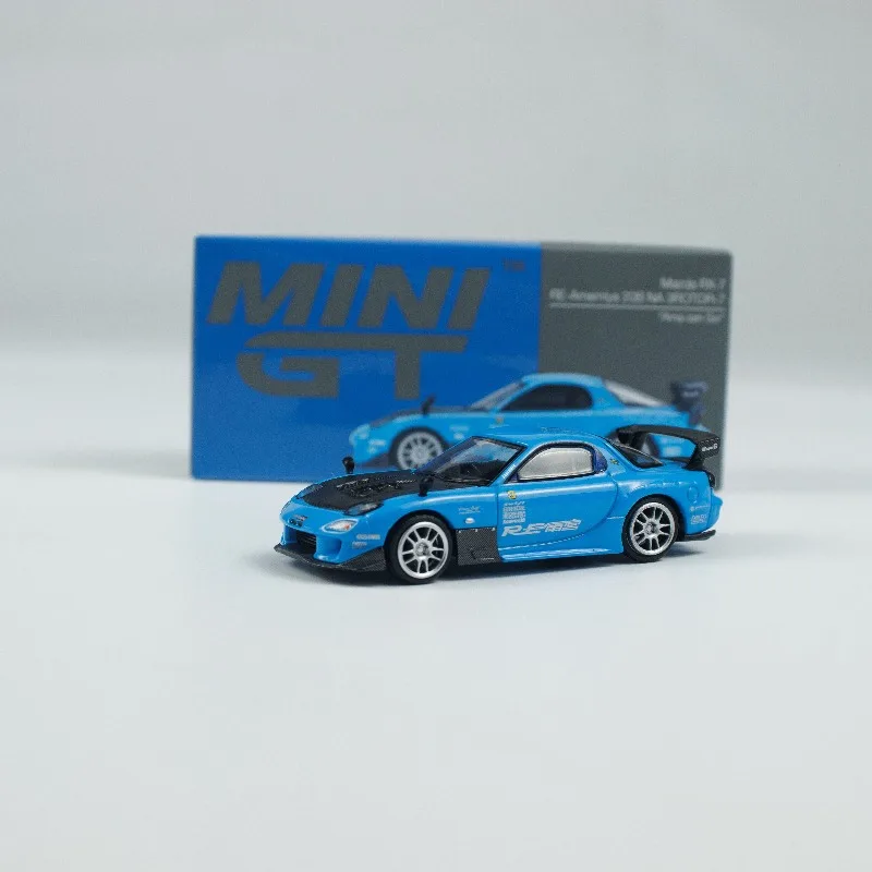 MINIGT 1/64 RX-7 RE 20B Motore a tre rotori Giocattolo in lega Veicolo a motore Pressofuso in metallo Modello Regali