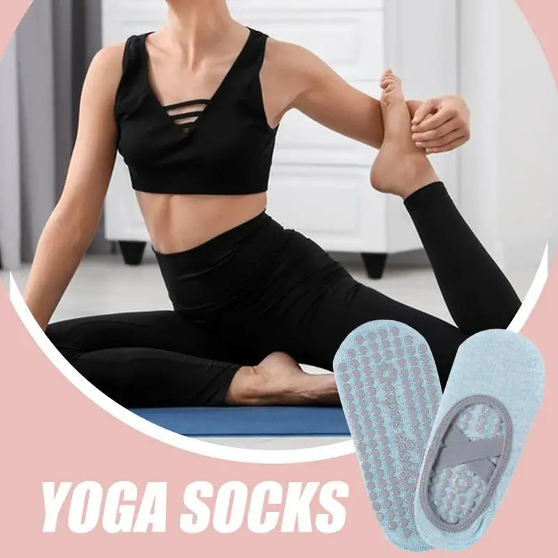 

Yoga Barre Socks Professional Yoga Grip Elastic Socks Non-Slip With Grips Straps Skid Yoga Ballet Socks For Daily Warmth
