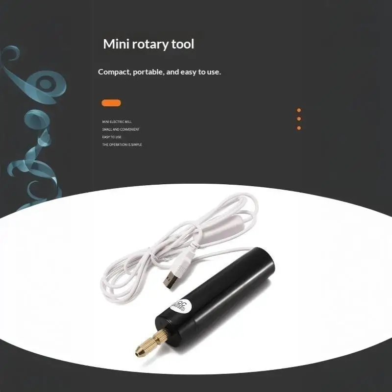 Handheld Mini Electric Drill DIY: USB Epoxy Resin Jewelry Making Wood Craft Engraving Pen Tool