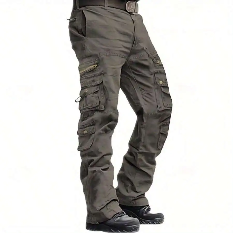 Men'S Cargo Pants Cargo Trousers Tactical Pants Tactical Work Pants Multi Pocket Straight Leg Plain Full Length 100% Tactical