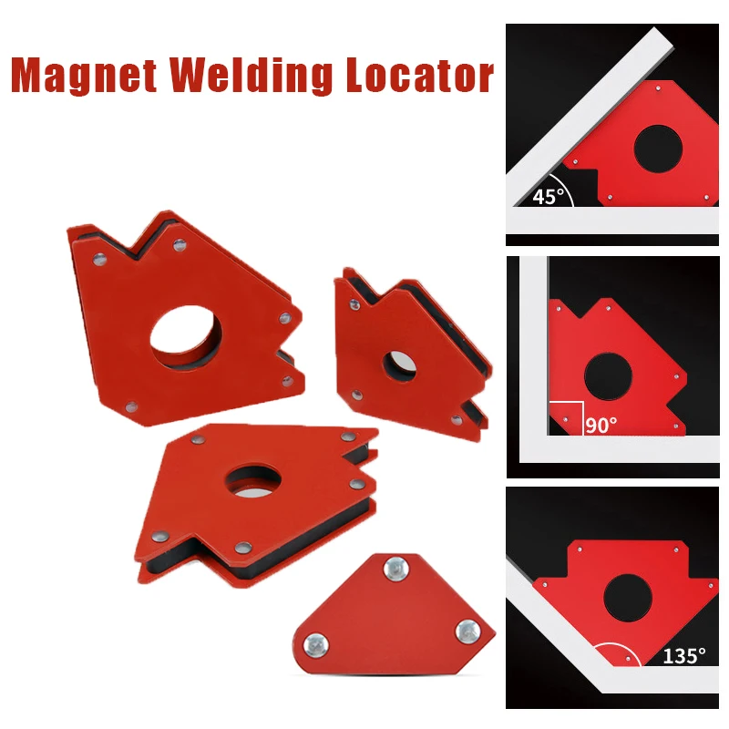 1/4pcs Magnetic Welding Locator Metal 45 90 135 Degree Multi-Angle Fixer Strong Magnetic Welding Electric Welding Auxiliary Tool