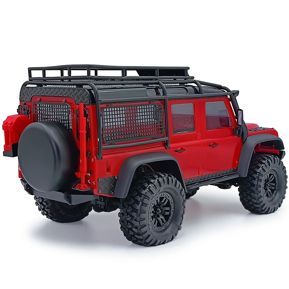 MIBIDAO Simulation Skid Plate Protective Net Fenders Tow Shackles Light for TRX-4M Defender 1/18 RC Car Upgrade Decoration Parts