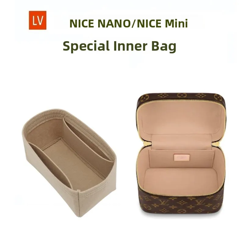 

eup Bag Inner Organizer Pouch Support pe Cosmetic Bag Storage Bag Pure Color Design for LV Nice Nano Inner