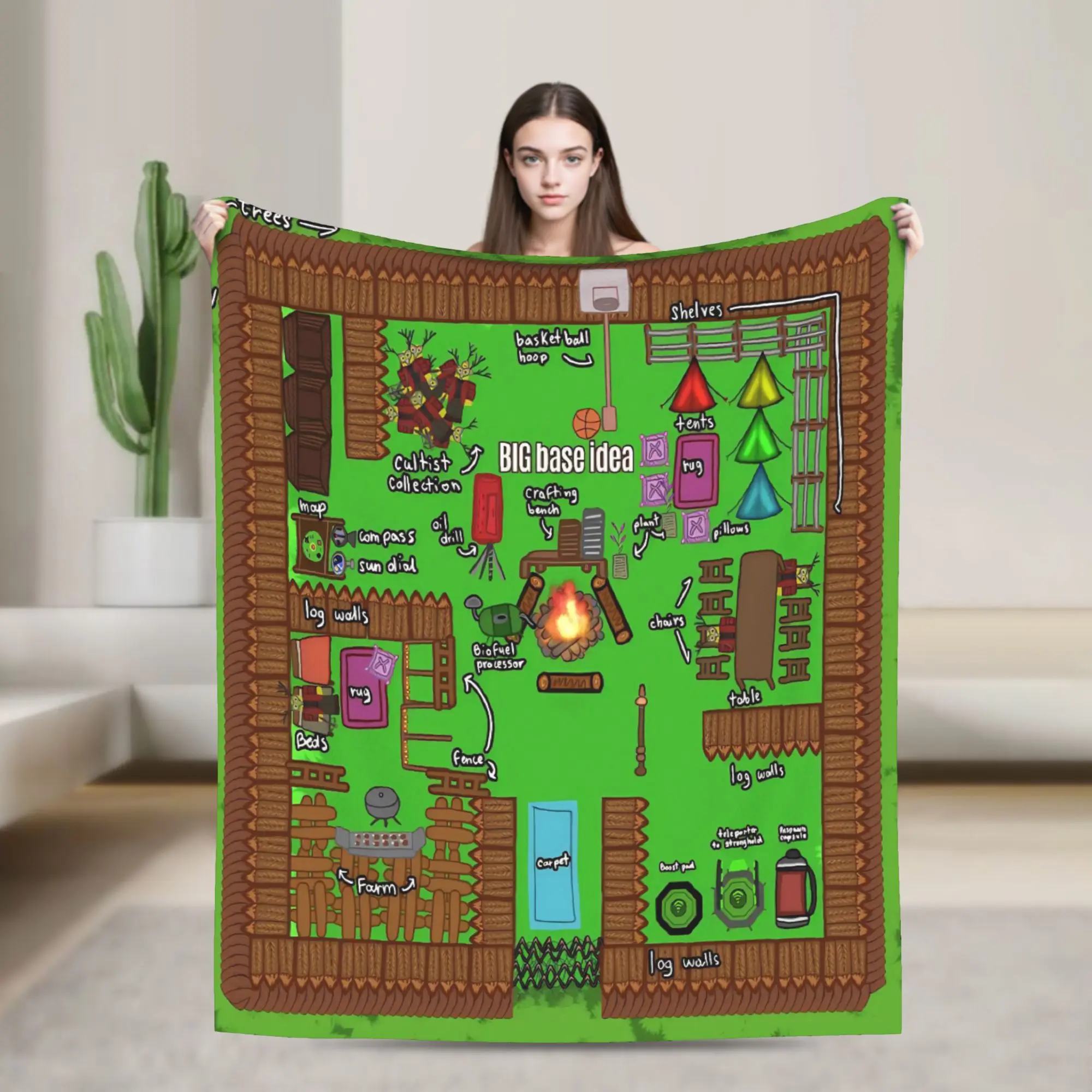 Horror 99 Nights in the Forest Survival Games Blankets Flannel Awesome Soft Throw Blanket for Home Autumn/Winter