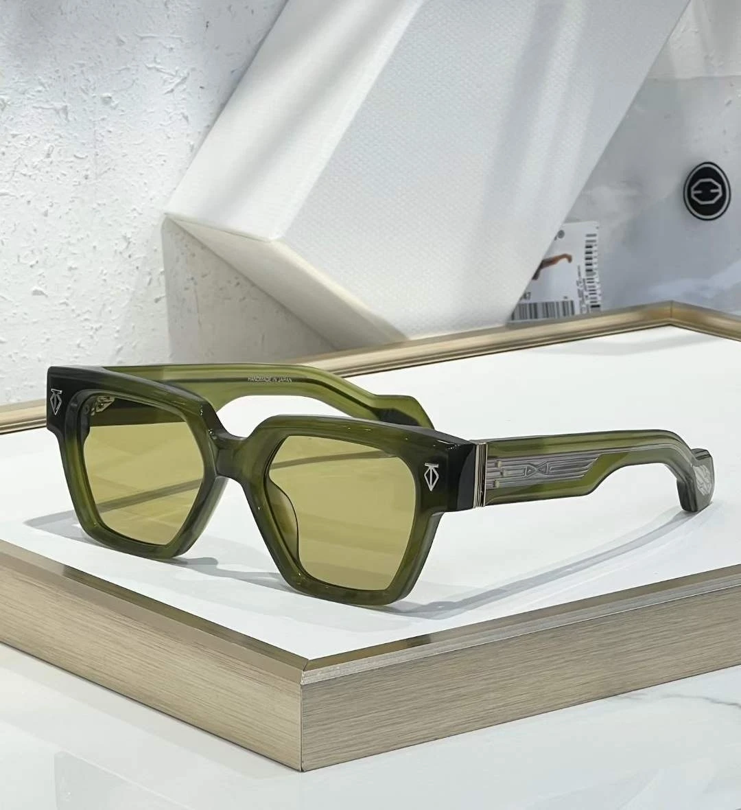 Tough Guy Henri Sunglasses UTOPIA Luxury Fashion Trend Vintage Solid Thick Acetate UV400 Retro Square Unisex 3A+ High Quality image 3
