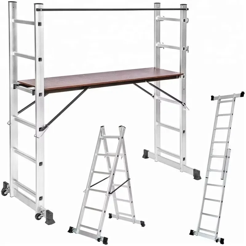 3 in 1 Combination Ladder Scaffolding Aluminum Multi Purpose Ladder Platform