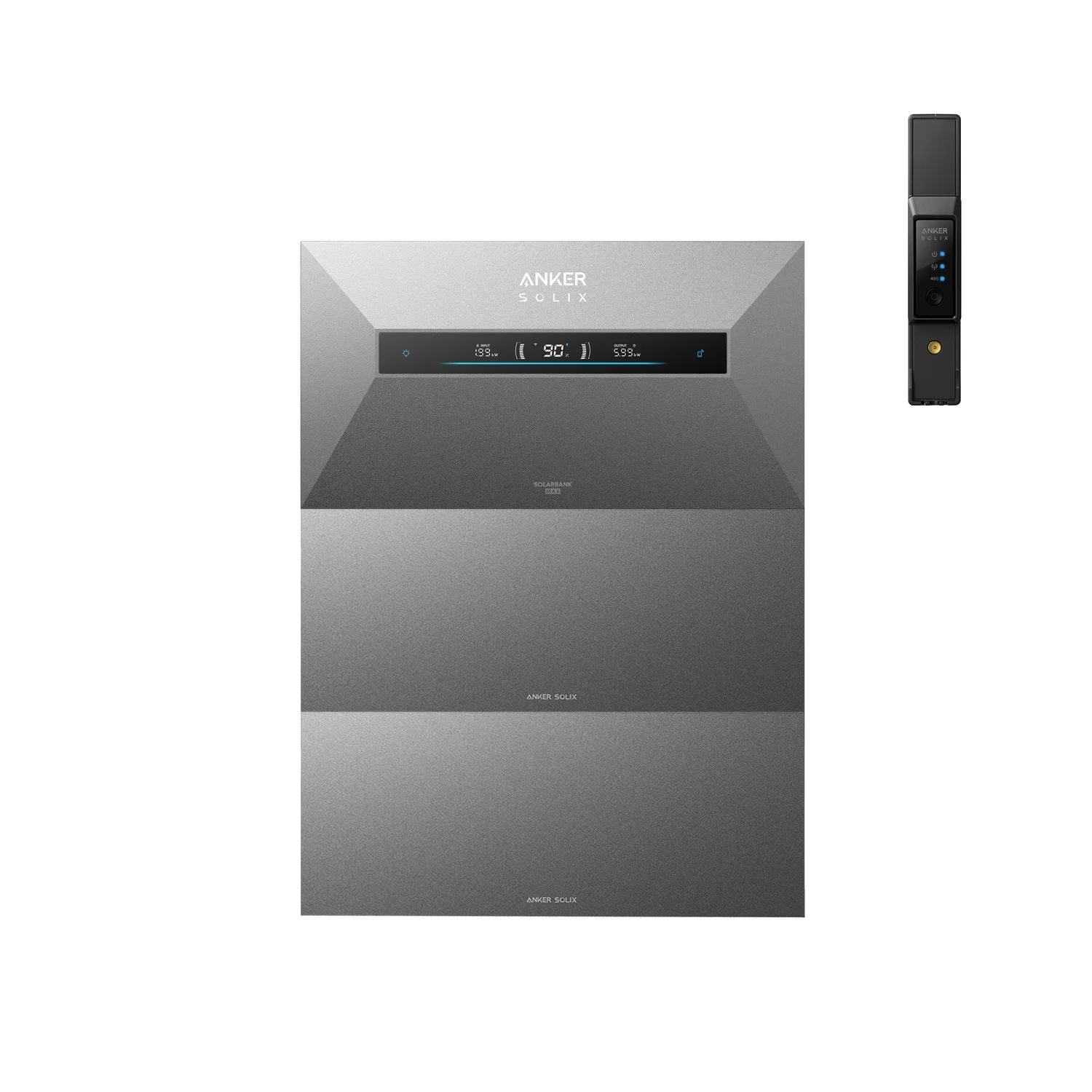 ANKER SOLIX Solarbank Max AC 7kWh Heimsolarbatterie-Speicher 3500W AC-Ausgang LiFePO4 10000 Zyklen IP66 USV-Backup Erweiterbar auf 42kWh mit BP7000 Erweiterungsbatterie Smart Meter