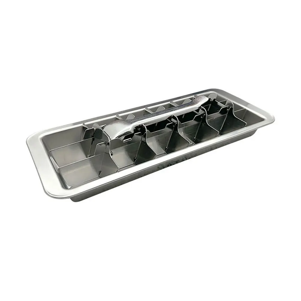 

Stainless Steel Ice Cubes Tray 18-Slot Ice Cubes Maker with Easy Release Handle Ice Cubes Mold for Kitchen & Bar