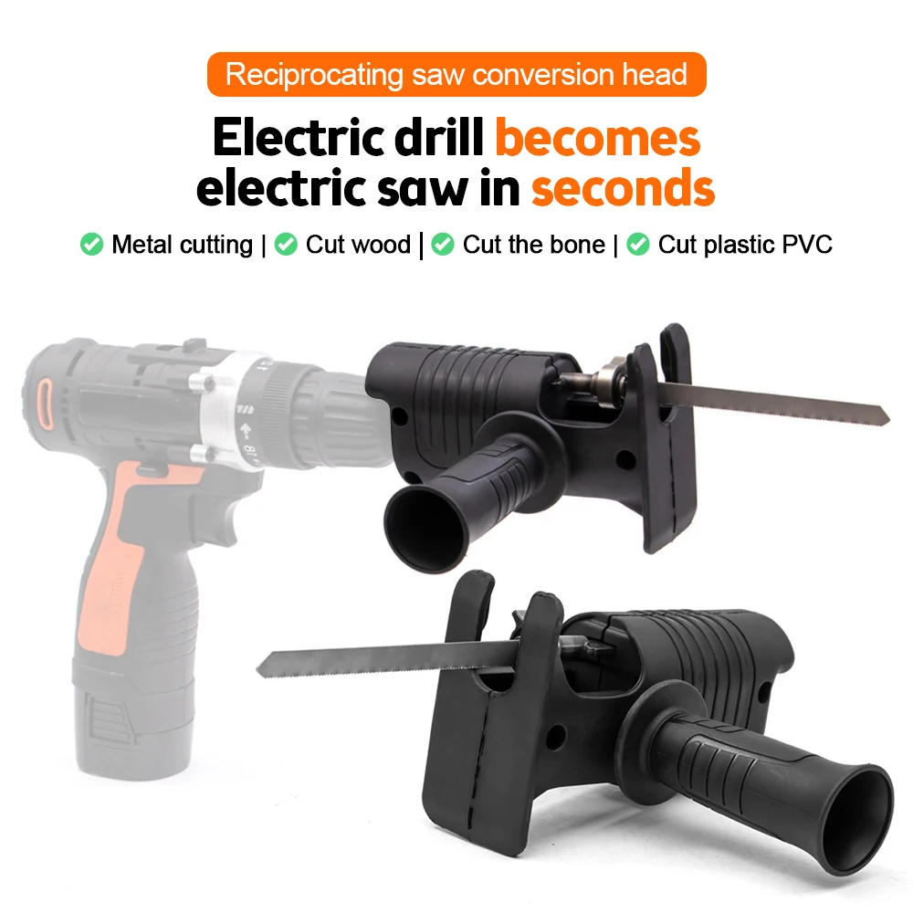 Portable Reciprocating Saw Adapter Electric Drill To Electric Saw for Wood Metal Cutting Tool with Saw Blade