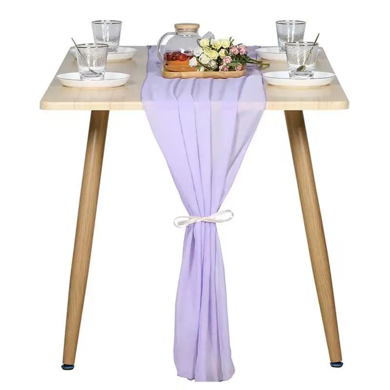 Gauze Table Runner Dinning Decoration 90*300CM Rustic Country Boho Beach Wedding Party Table Decor Christmas Table Runners